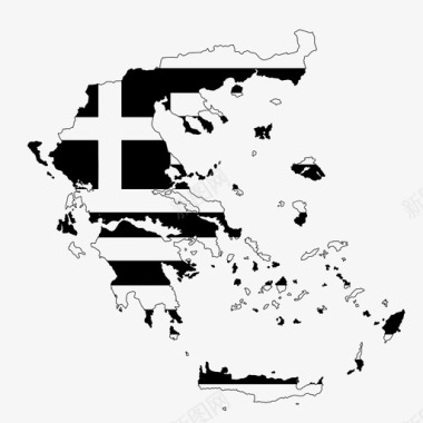 希腊希腊地图雅典欧洲图标图标