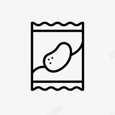 食物和饮料薯条袋子食物图标图标