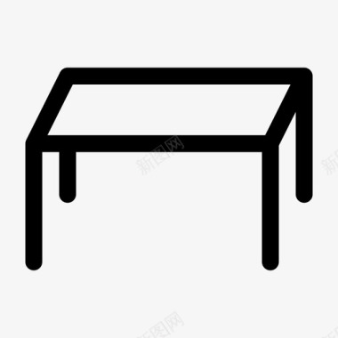 桌子纯线条图标图标