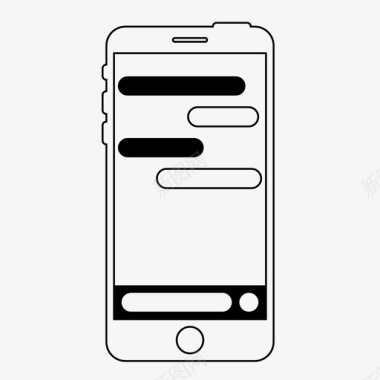 移动聊天应用程序机器人程序iphone图标图标