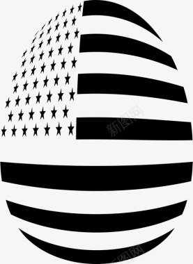 彩蛋复活节彩蛋美国国旗图标图标