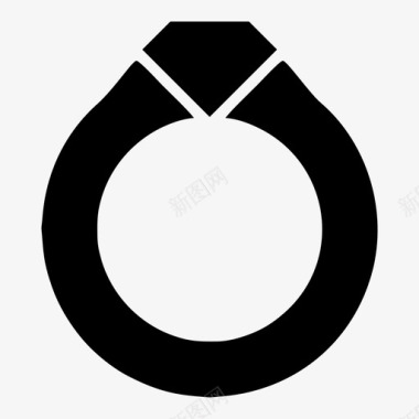 订婚戒指钻石礼物图标图标