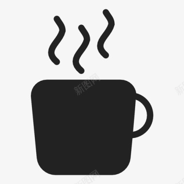 咖啡杯早餐马克杯图标图标