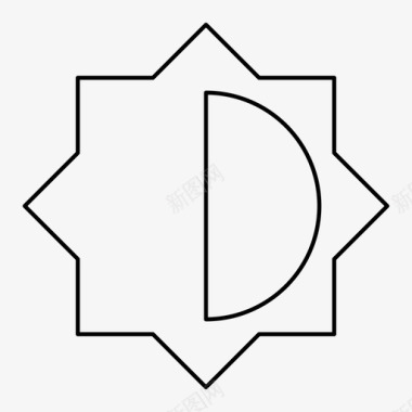 亮度和对比度管理屏幕配置文件图标图标