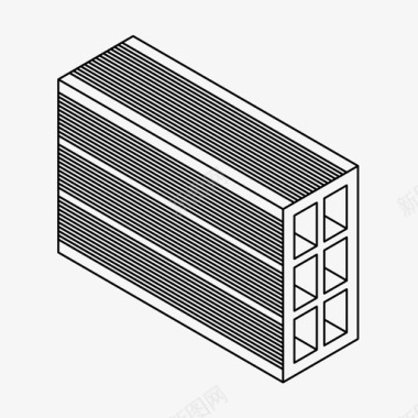 科技感墙砖建筑陶瓷块图标图标