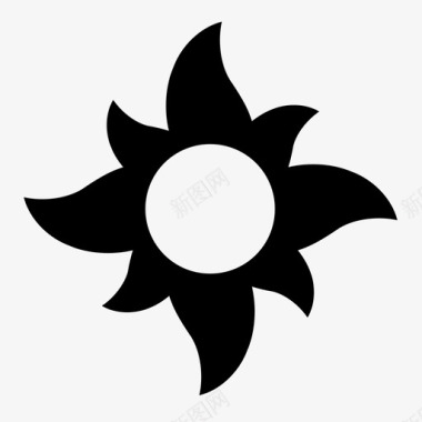 太阳花形状图标图标