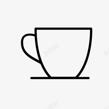 三色马克杯饮料咖啡杯子图标图标