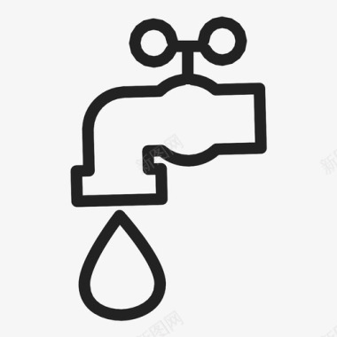 水龙头饮用水水槽图标图标