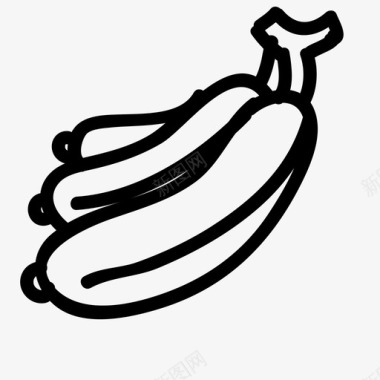 香蕉水果蔬菜图标图标