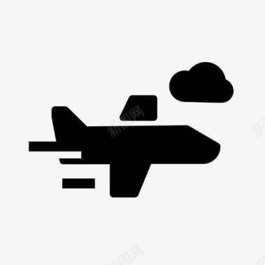 飞机云飞行图标图标