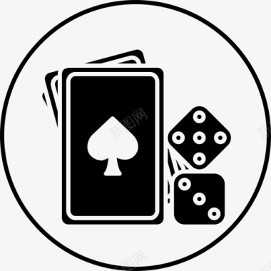 扑克牌骰子娱乐图标图标