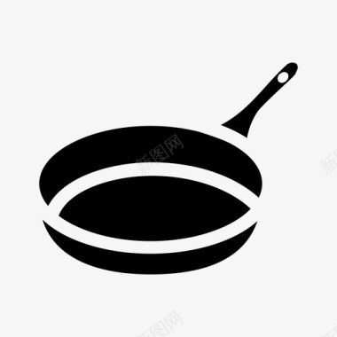 平底锅平底锅烹饪煎锅图标图标