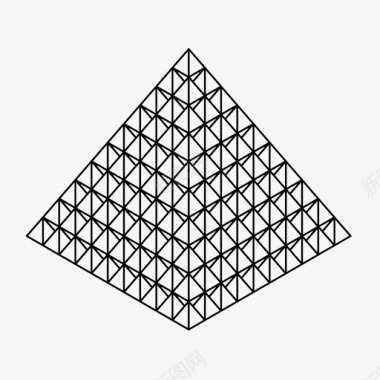 金字塔建筑分形构图图标图标