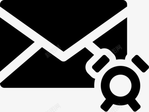 信封闹钟电子邮件图标图标