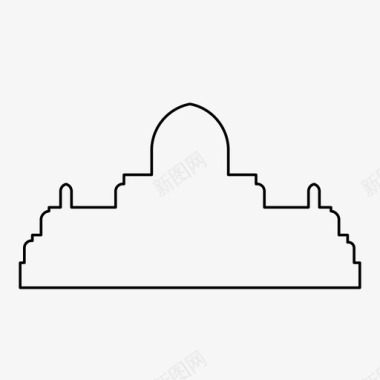 矢量阿拉伯伊斯兰图案阿拉伯建筑图标图标