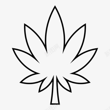 性质大麻毒品叶子图标图标