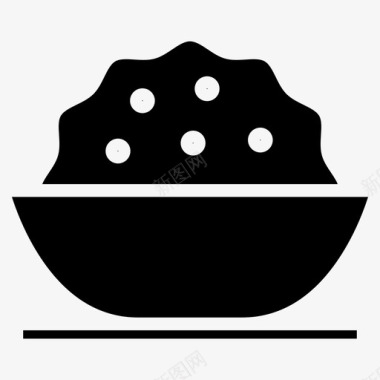 青花碗饭碗吃图标图标