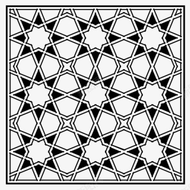 伊斯兰陶瓷阿拉伯式建筑工艺品图标图标
