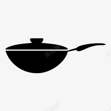 炒锅烹饪厨房图标图标