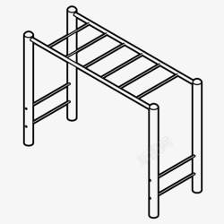 转弯赛道景观猴栏健身景观建筑图标高清图片