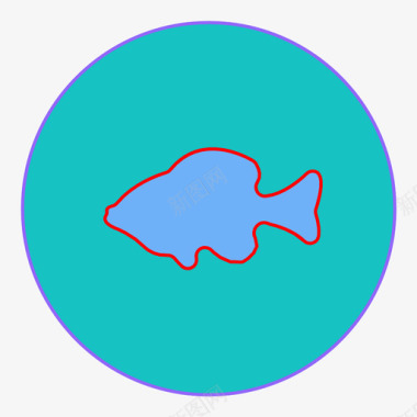 冰鲜鱼鱼图标图标