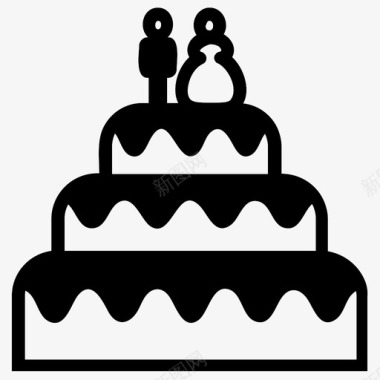 婚礼蛋糕活动食物图标图标