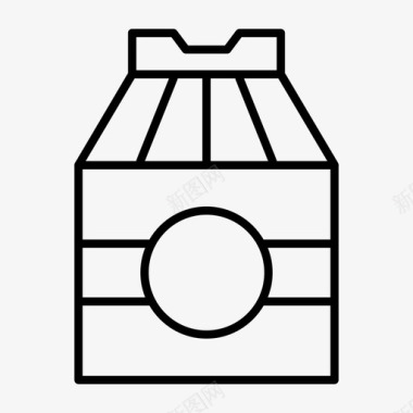 牛奶盒子纸箱图标图标