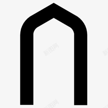 花纹图案门阿拉伯花纹建筑图标图标