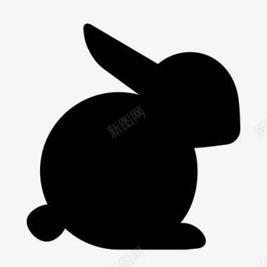 兔子装饰复活节兔子图标图标