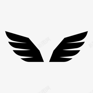 蝙蝠的翅膀标志翅膀天使鸟图标图标
