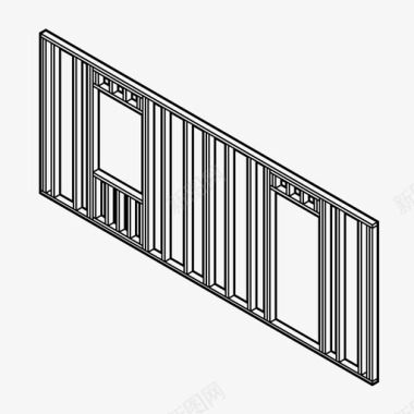 墙体结构建筑木工图标图标