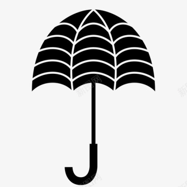 伞降落伞树荫图标图标