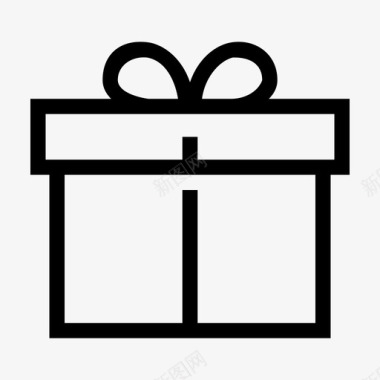 礼物包装飘带礼品生日礼物庆祝图标图标