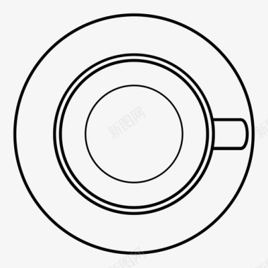 茶杯空杯圆杯图标图标