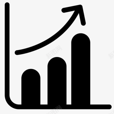 灰色图表条形图数据分析图表图标图标