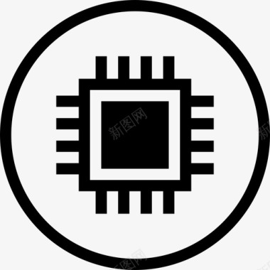 芯片组件cpu图标图标