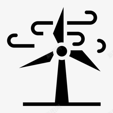 风车电力能源图标图标