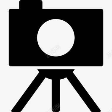 三脚架上的相机艺术品相机图标图标