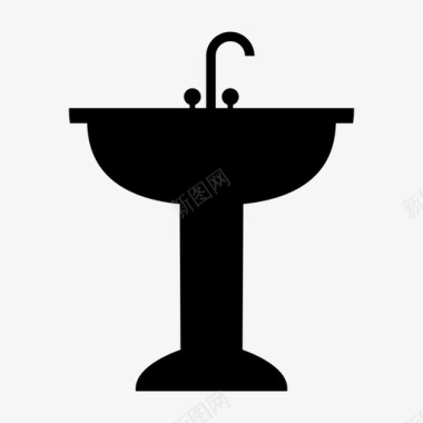 洗脸盆浴室水槽洗手盆图标图标