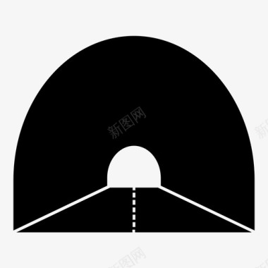 隧道汽车公路图标图标