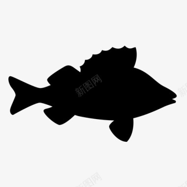 鲈鱼鳍鱼图标图标