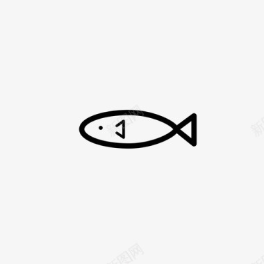 鱼食物和饮料图标图标