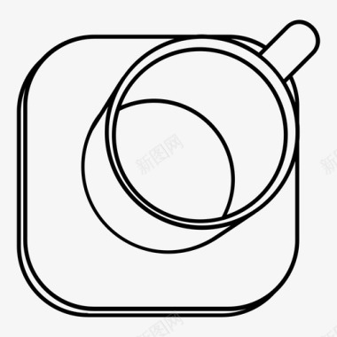 三色马克杯马克杯杯垫咖啡杯图标图标