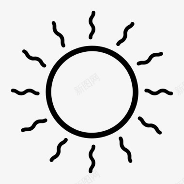 矢量夏天太阳白天夏天图标图标
