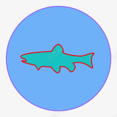 自然的鱼动物自然图标图标