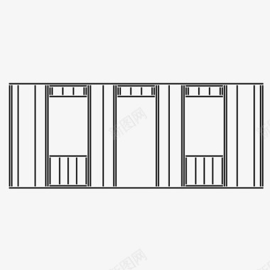 理发店的墙框架建筑木工图标图标