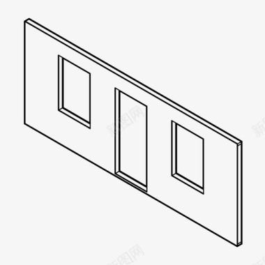 开口建筑组成建筑图标图标