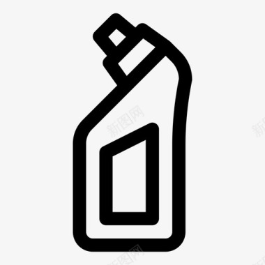清洁剂瓶子家用化学品图标图标