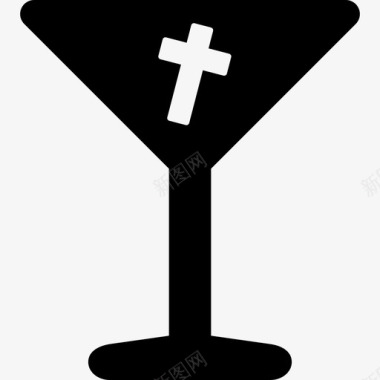 十字架万圣节鸡尾酒杯十字架食物图标图标