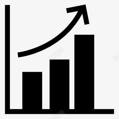 信息分析表条形图分析增长图标图标